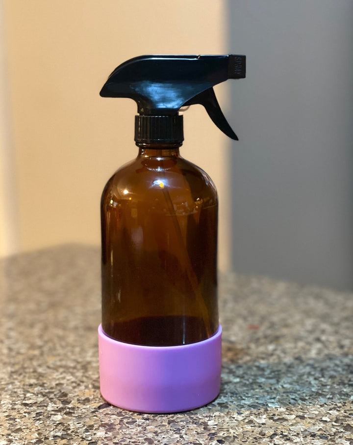 Silicone Sleeve for 16oz Glass Spray Bottles (Purple) Your Oil Tools 