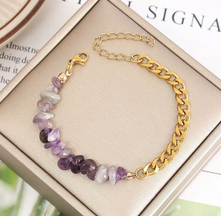 Natural Gemstone Bracelets (Amethyst) Aroma Jewelry Your Oil Tools 