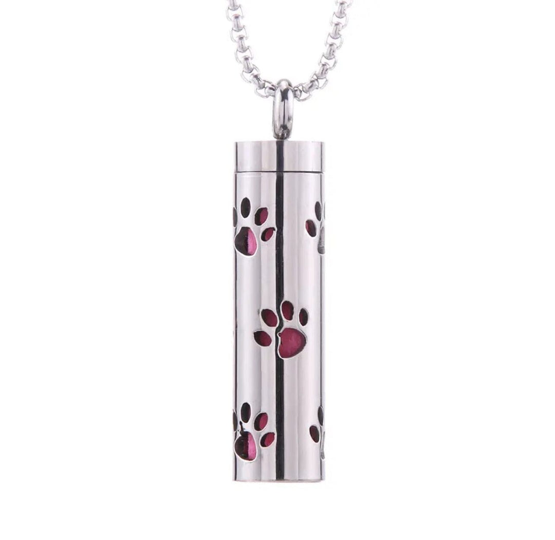 Stainless Aroma Pendant Necklace (Paws) (Coming Soon) Aroma Jewelry Your Oil Tools 