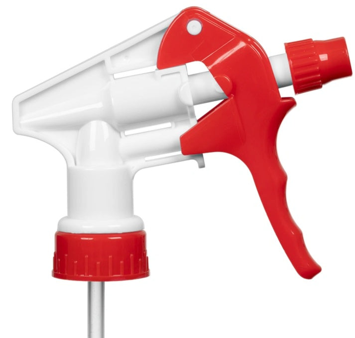 Red/White Heavy-Duty Trigger Sprayer, 9-1/4" Dip Tube, 28mm 28-400