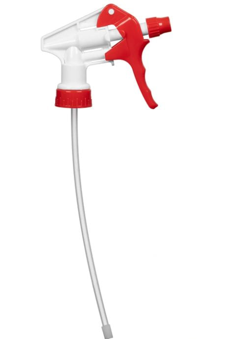 Red/White Heavy-Duty Trigger Sprayer, 9-1/4" Dip Tube, 28mm 28-400 Your Oil Tools 