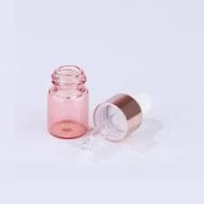1 ml Pink Glass Vials w/ Rose Gold Dropper (Pack of 5) Sample Bottles Got Oils? 