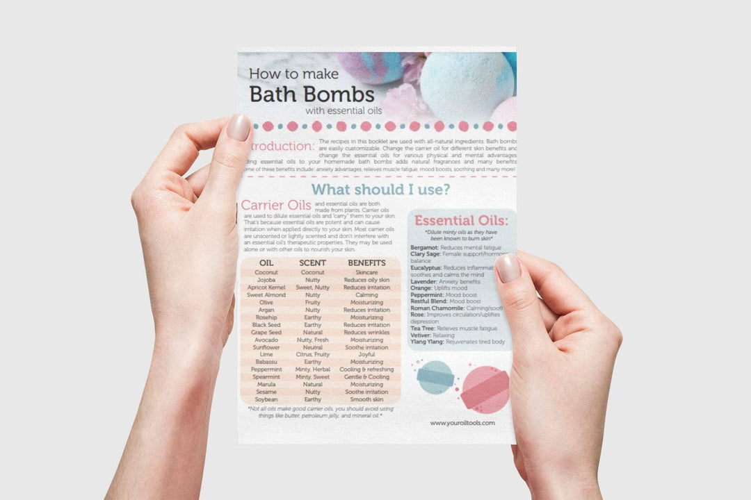 Make Bath Bombs with Essentials Oils Tear Sheet DIY Your Oil Tools 