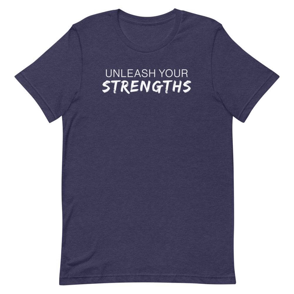 Unleash Your Strengths Short-sleeve unisex t-shirt Apparel Your Oil Tools Heather Midnight Navy XS 
