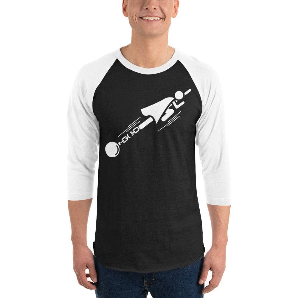 Unleash Your Strengths - 3/4 sleeve raglan shirt Apparel Your Oil Tools Black/White XS 