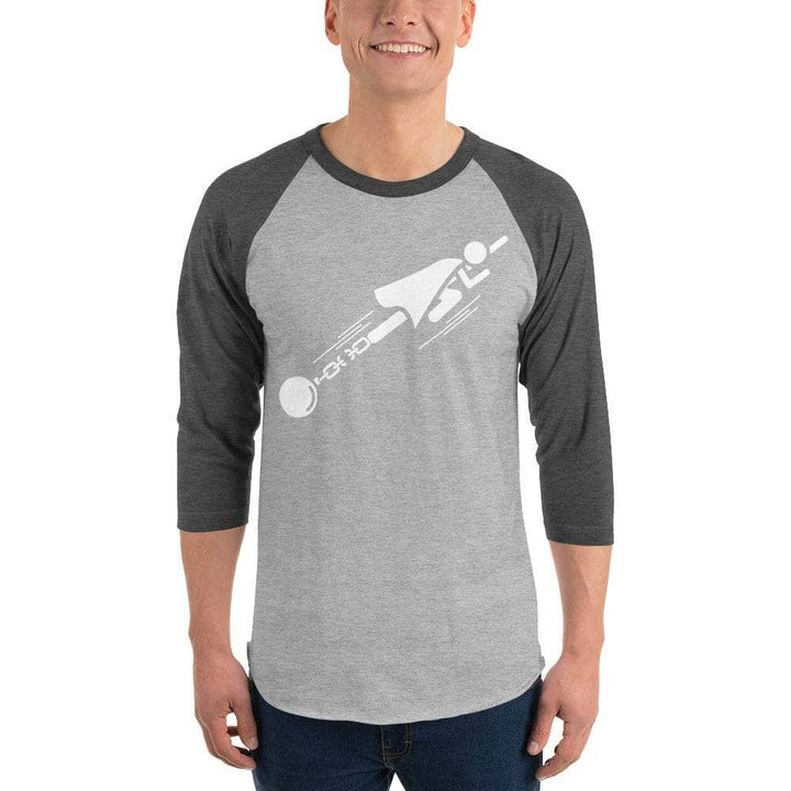 Unleash Your Strengths - 3/4 sleeve raglan shirt Apparel Your Oil Tools Heather Grey/Heather Charcoal XS 
