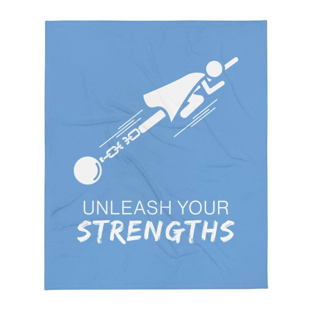 Unleash Your Strengths - Throw Blanket Apparel Your Oil Tools 