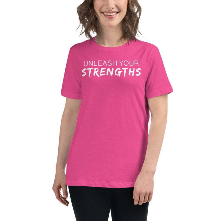 Unleash Your Strengths Women's Relaxed T-Shirt Apparel Your Oil Tools Berry S 