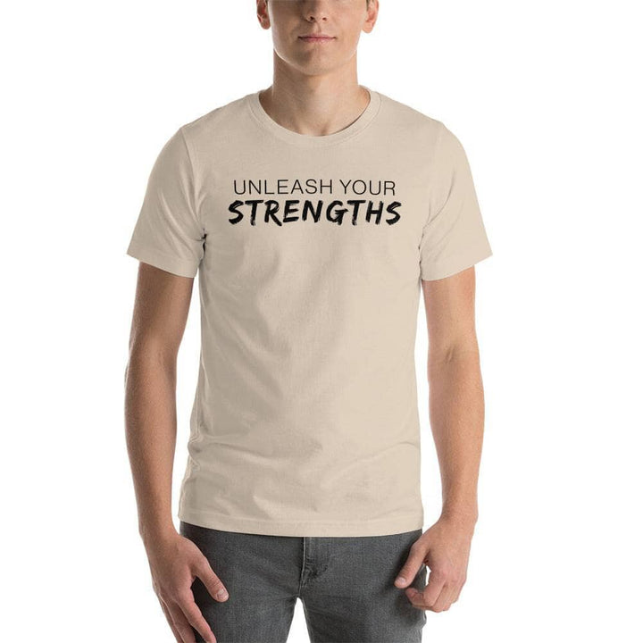 Unleash Your Strengths Short-sleeve unisex t-shirt Apparel Your Oil Tools Soft Cream XS 