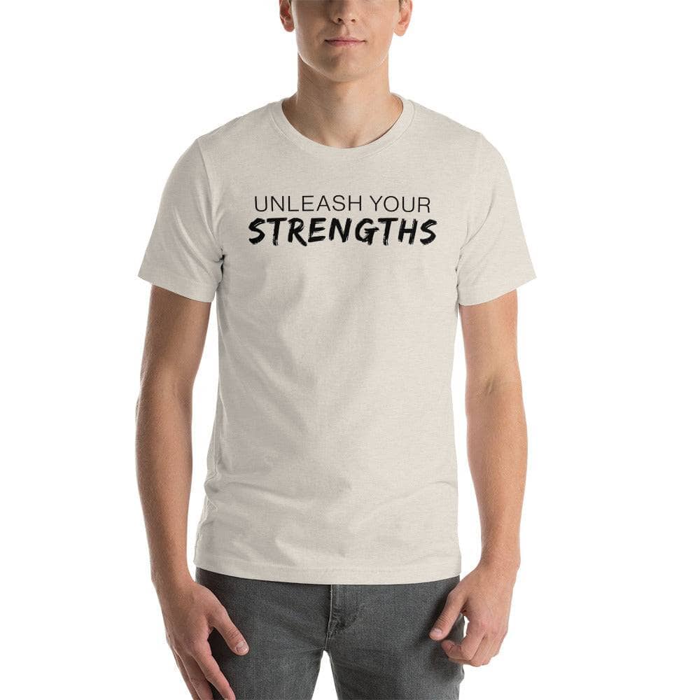 Unleash Your Strengths Short-sleeve unisex t-shirt Apparel Your Oil Tools Heather Dust S 