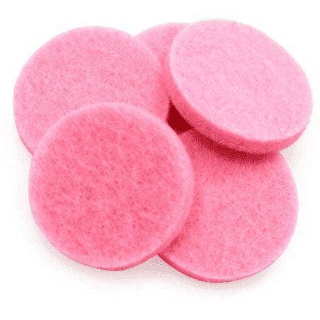 25mm Pink Replacement Pads (Pack of 10) Aroma Jewelry Your Oil Tools 