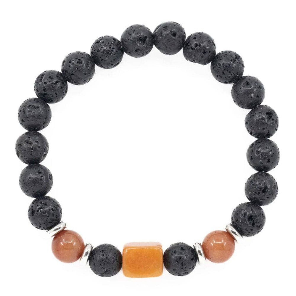 Lava Rock Bracelet (Peach) Aroma Jewelry Your Oil Tools 