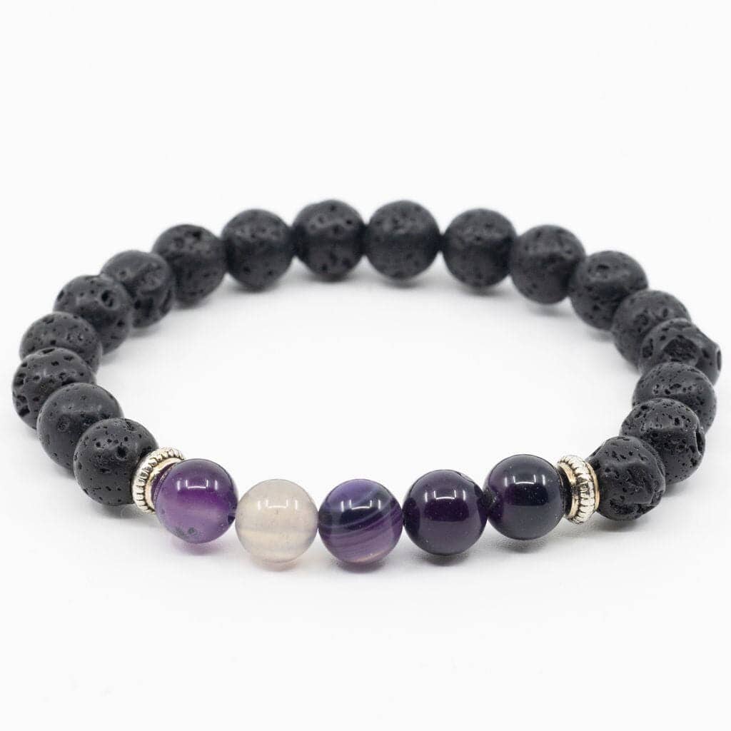 Lava Rock Bracelet (Violet) Aroma Jewelry Your Oil Tools 