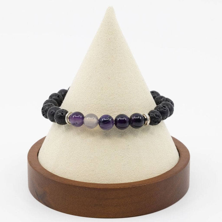 Lava Rock Bracelet (Violet) Aroma Jewelry Your Oil Tools 