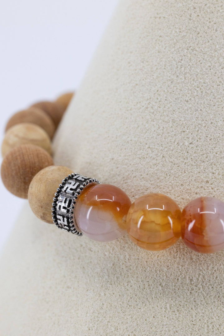 Wood and Lava Stone Diffuser Bracelet (Sand) Aroma Jewelry Your Oil Tools 