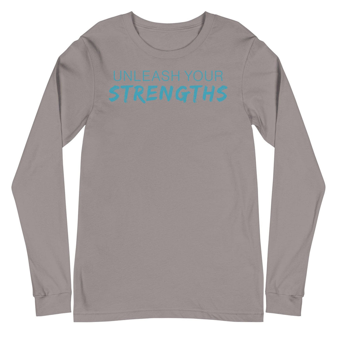 Unleash Your Strengths - Text Blue - Unisex Long Sleeve Tee Your Oil Tools Storm S 