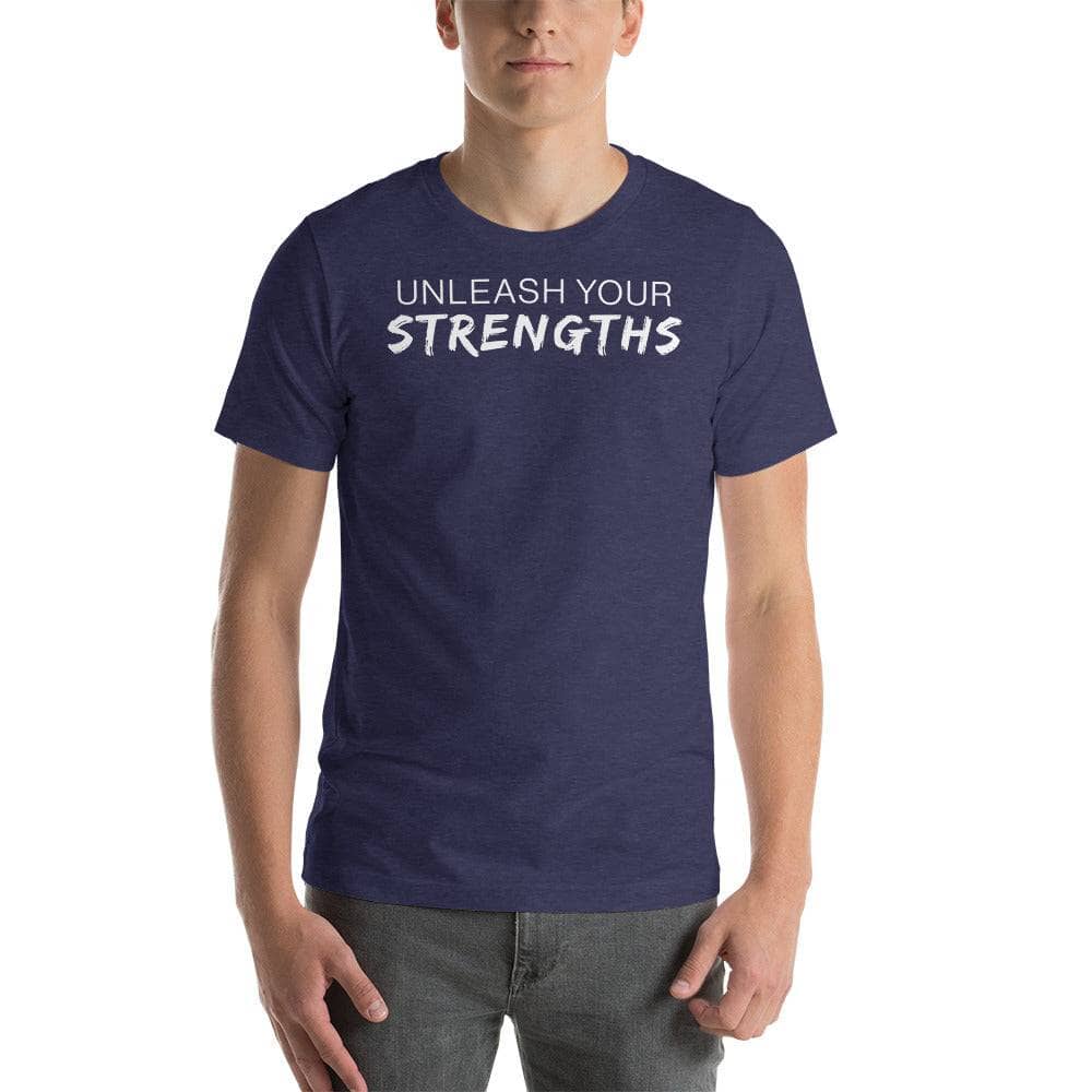 Unleash Your Strengths - Unisex t-shirt Your Oil Tools Heather Midnight Navy S 