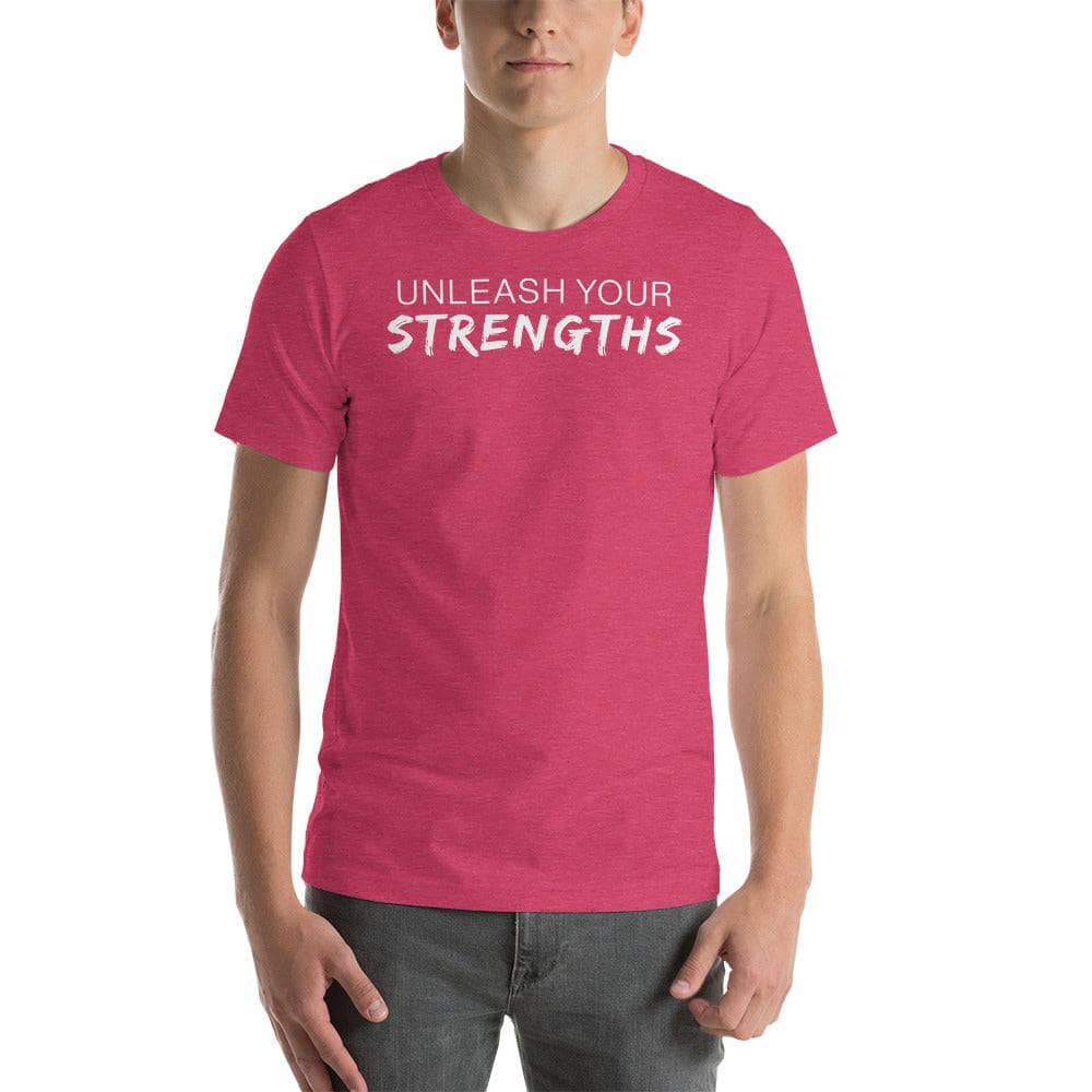 Unleash Your Strengths - Unisex t-shirt Your Oil Tools Heather Raspberry S 