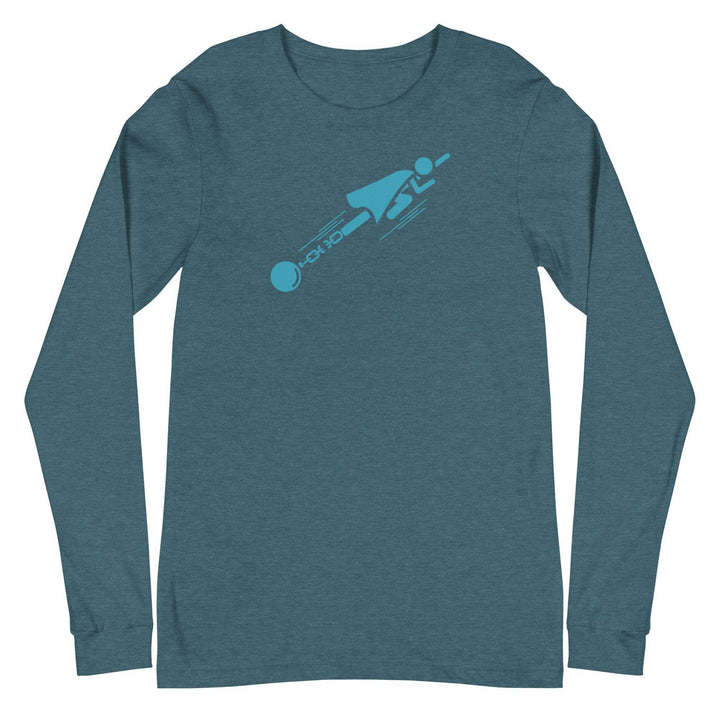 Unleash Your Strengths - White Logo - Unisex Long Sleeve Tee Your Oil Tools Heather Deep Teal S 