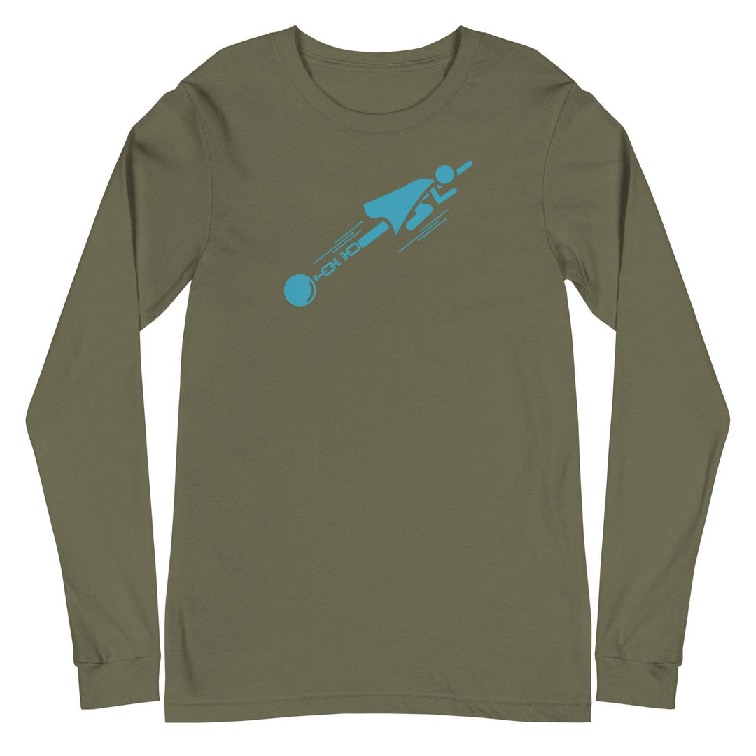 Unleash Your Strengths - White Logo - Unisex Long Sleeve Tee Your Oil Tools Military Green S 