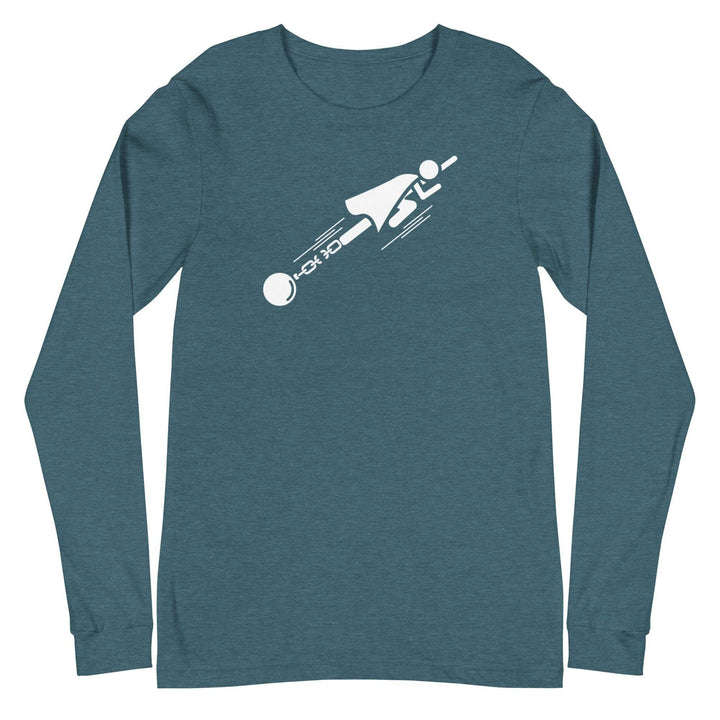 Unleash Your Strengths - White Logo - Unisex Long Sleeve Tee Your Oil Tools Heather Deep Teal S 