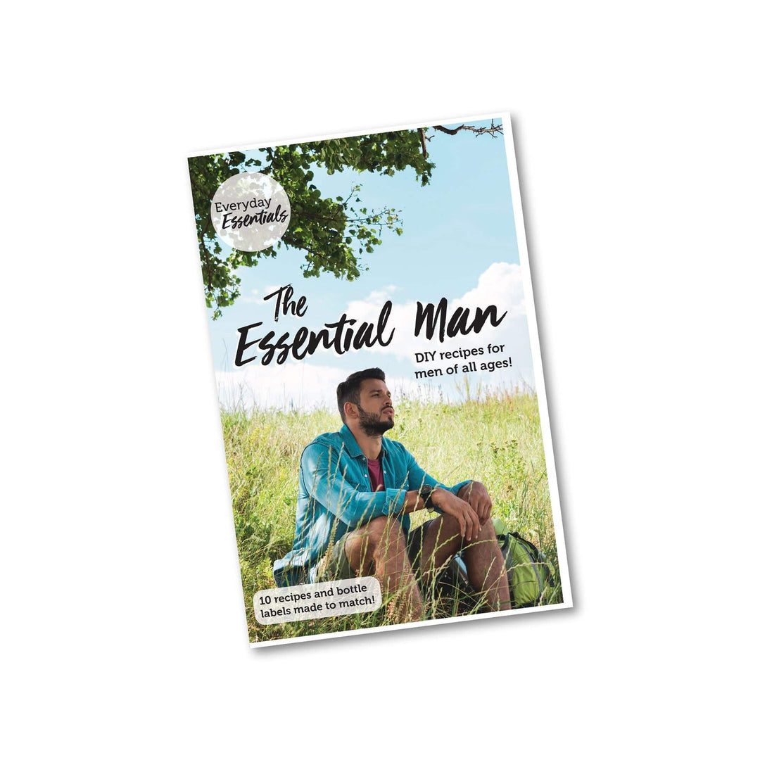 Essential Man Recipes & Labels DIY Kit (Bottles Included) Books Your Oil Tools 