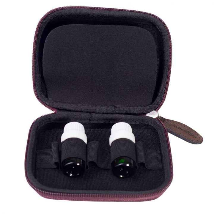 Hemp Hard Shell Travel Essential Oil Carry Bag (Burgundy) Cases Your Oil Tools 
