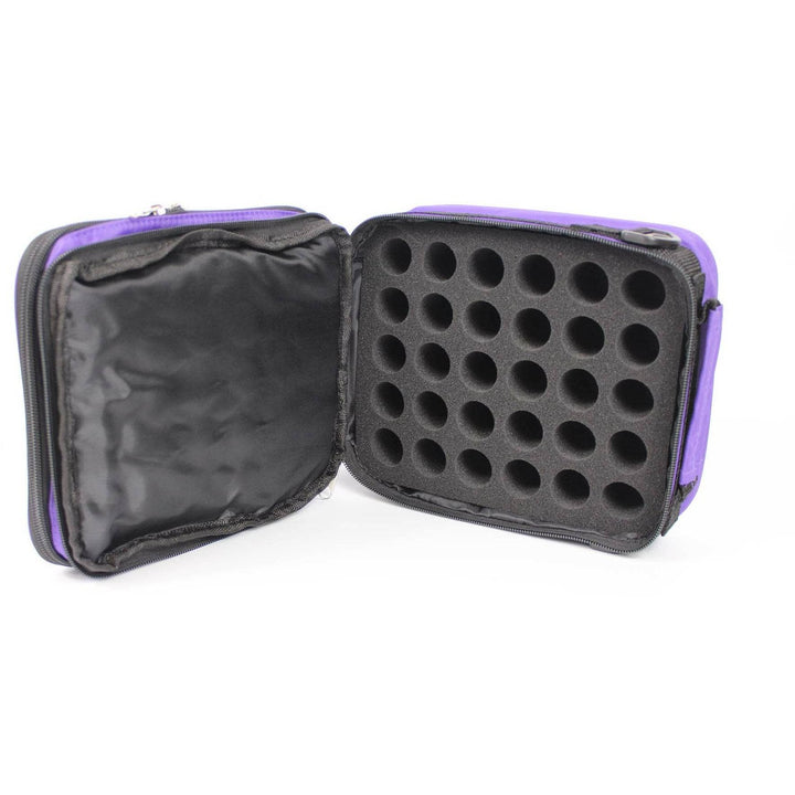 Purple Versatile Essential Oil Carry Travel Case w/ Handle & Shoulder Strap (Holds 42 Bottles) Cases Your Oil Tools 