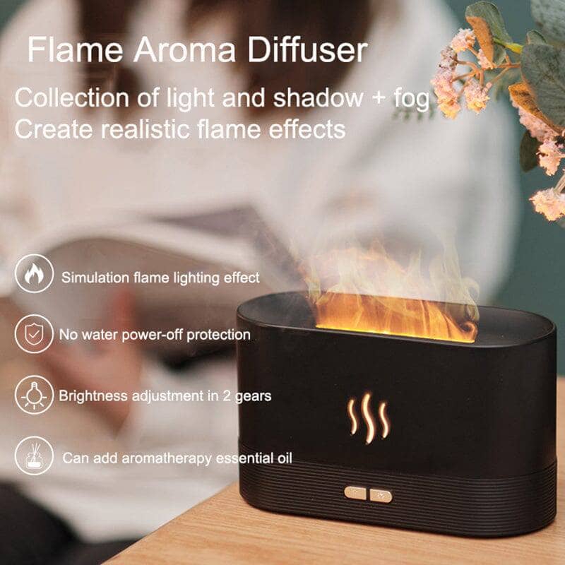 Essential Oil Aroma Flame Ultrasonic Diffuser Your Oil Tools 