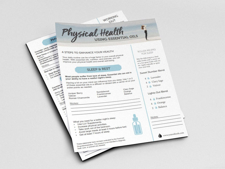 Physical Health with Essential Oils Tear Sheet Digital Your Oil Tools 