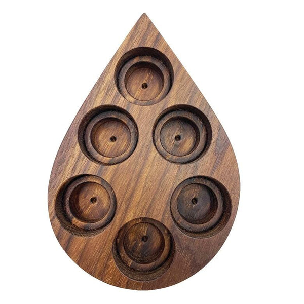 Multi-Size Oil Drop Wood Display (Walnut) at Your Oil Tools