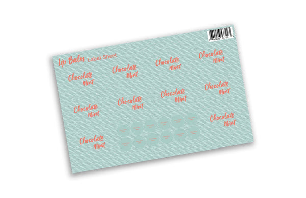 Chocolate Mint Lip Balm Labels & Lid Stickers at Your Oil Tools