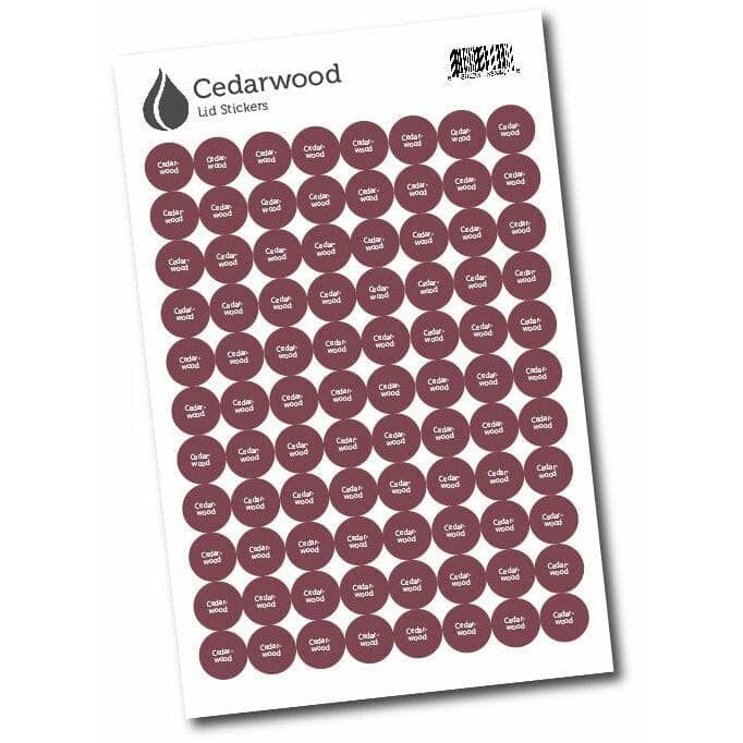 Lid Stickers (Cedarwood) DIY Your Oil Tools 