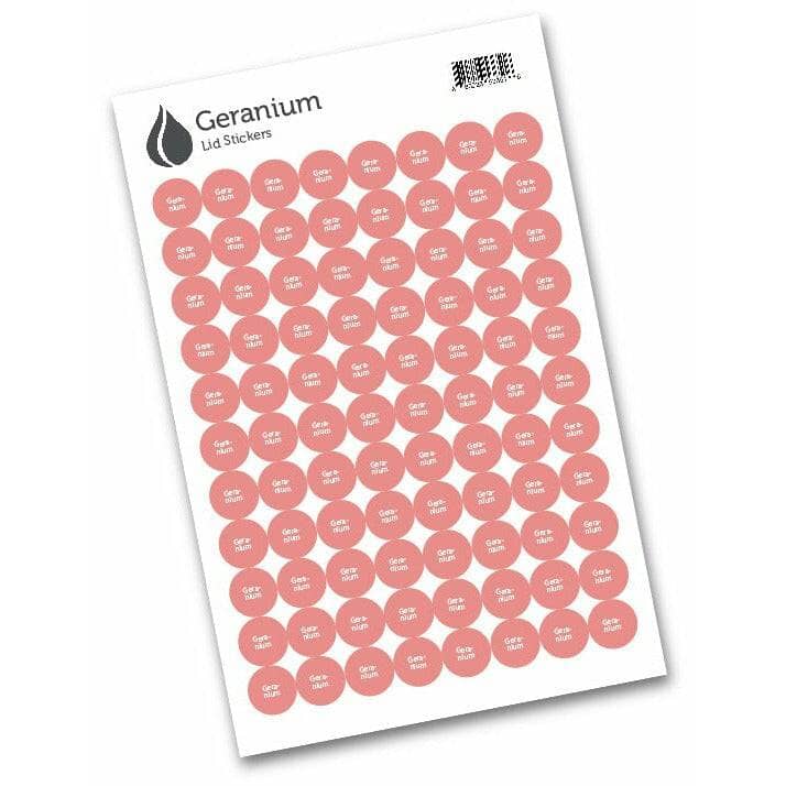 Lid Stickers (Geranium) DIY Your Oil Tools 