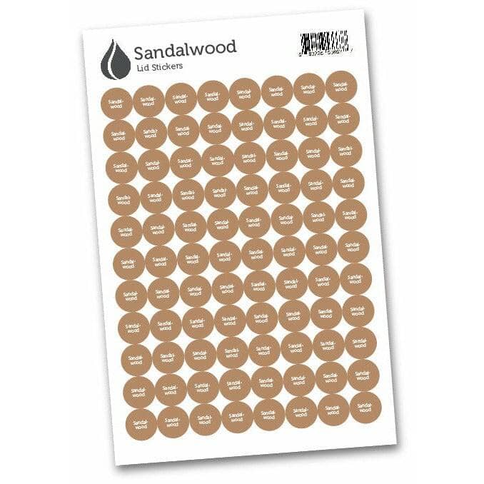 Lid Stickers (Sandalwood) DIY Your Oil Tools 