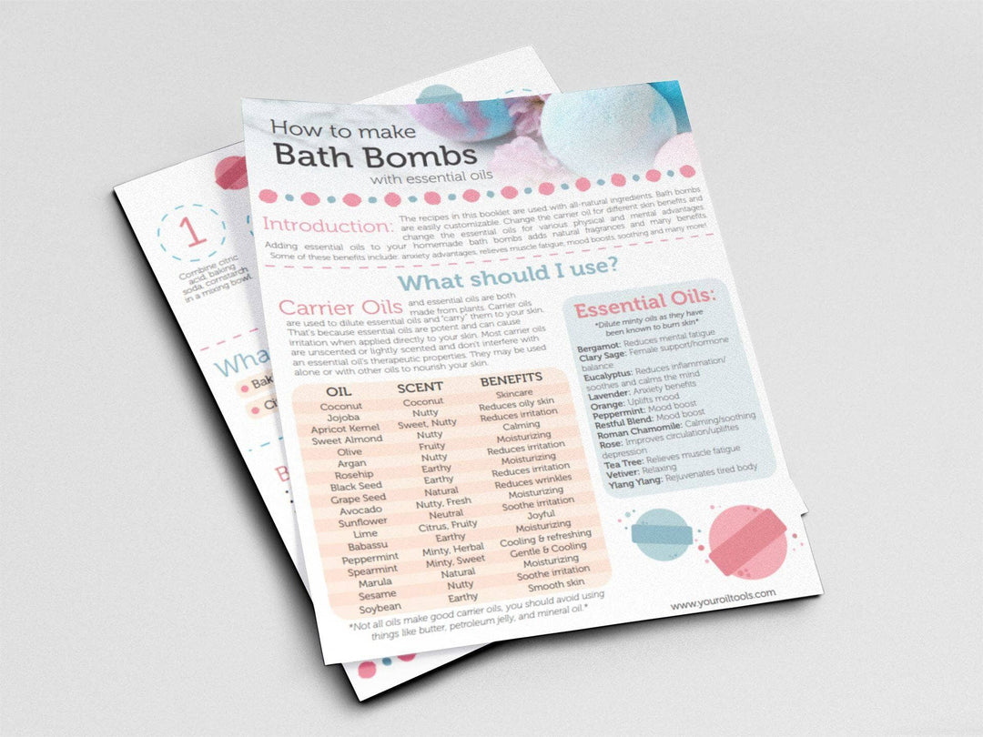 Make Bath Bombs with Essentials Oils (Digital Download) DIY Your Oil Tools 