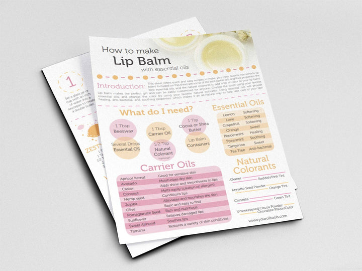 Make Lip Balm with Essentials Oils (Digital Download) DIY Your Oil Tools 