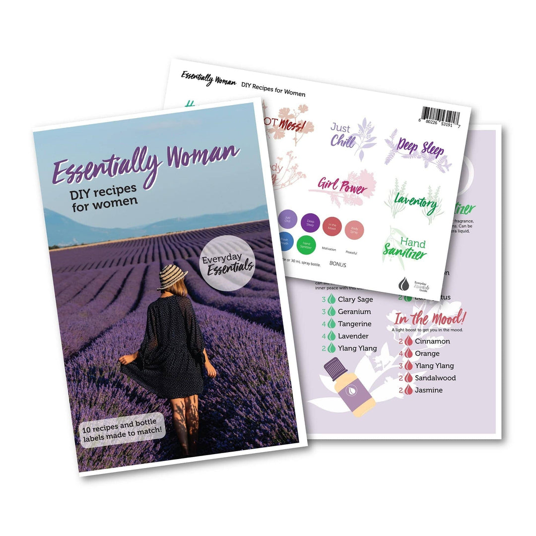 NEW Design! Essentially Woman Recipes & Labels DIY for Essential Oils DIY Your Oil Tools 