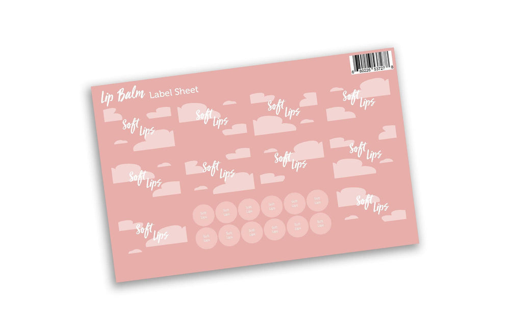 Soft Lips Lip Balm Labels & Lid Stickers DIY Your Oil Tools 