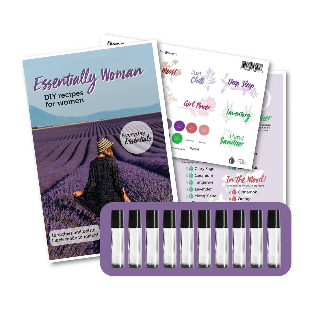 Essential Woman DIY Recipes & Labels DIY Kit (Bottles Included) DIY Kits Your Oil Tools 