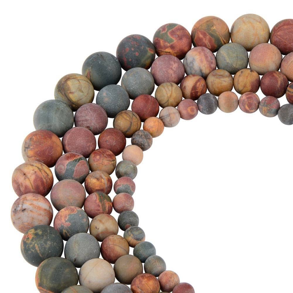 8mm Matte Picasso Gemstone Beads Gemstone Your Oil Tools 
