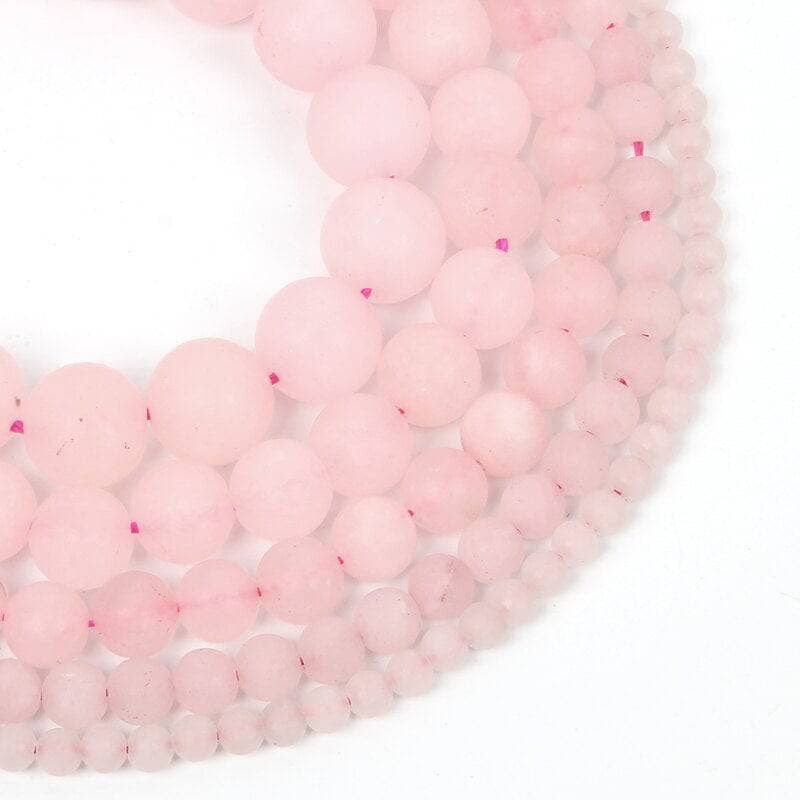 8mm Matte Rose Quartz Gemstone Beads Gemstone Your Oil Tools 