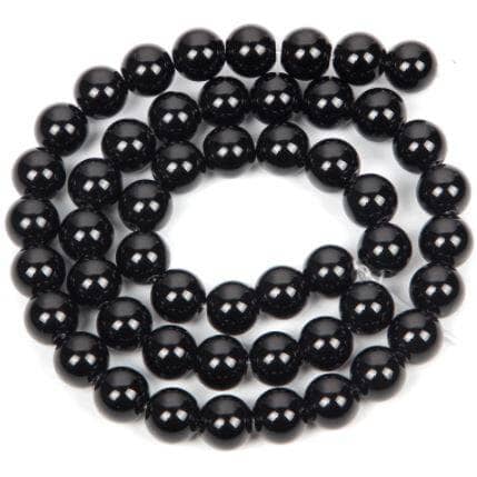 8mm Polished Black Onyx Gemstone Beads Gemstone Your Oil Tools 