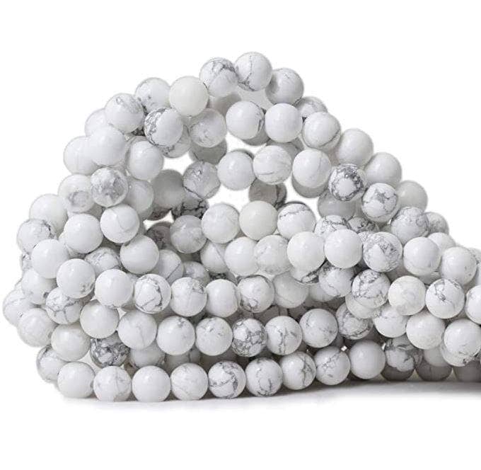 8mm Polished White Howlite Gemstone Beads Gemstone Your Oil Tools 