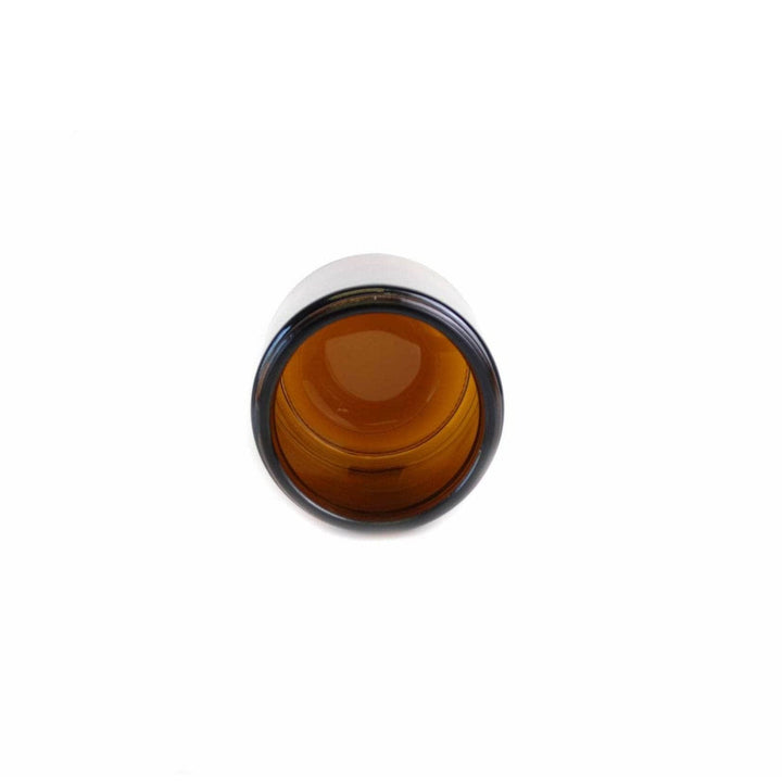 8 oz Amber Glass Jar w/ Black Cap Glass Jars Your Oil Tools 