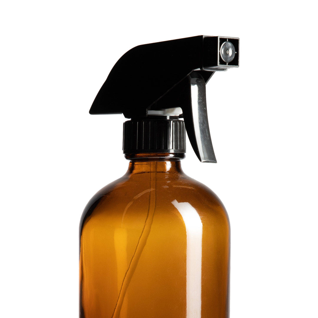 16 oz Amber Glass Bottle w/ Trigger Sprayer Glass Spray Bottles Your Oil Tools 