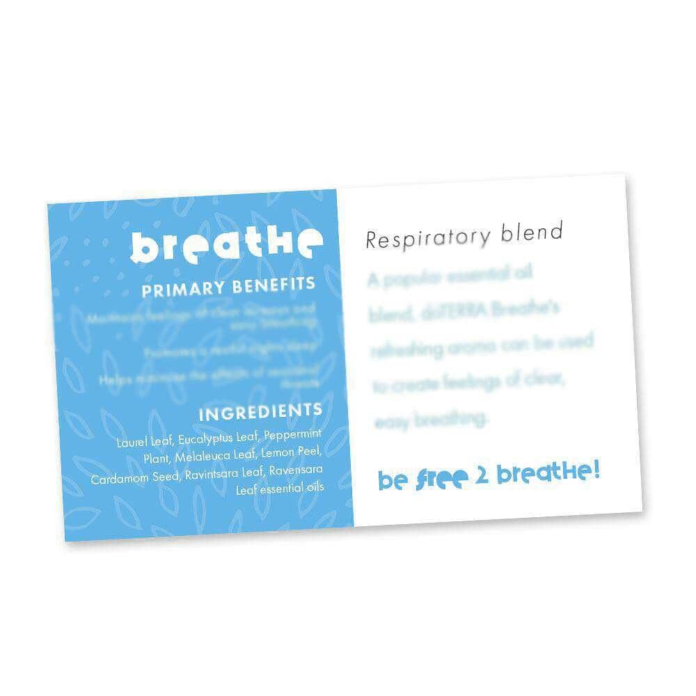 Breathe Essential Oil Cards (Pack of 10) Media Your Oil Tools 