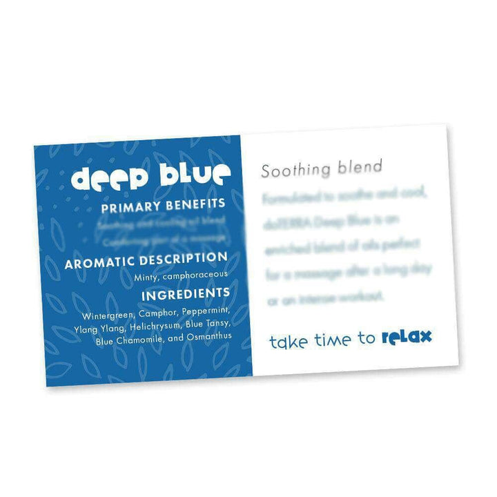 Deep Blue Essential Oil Cards (Pack of 10) Media Your Oil Tools 