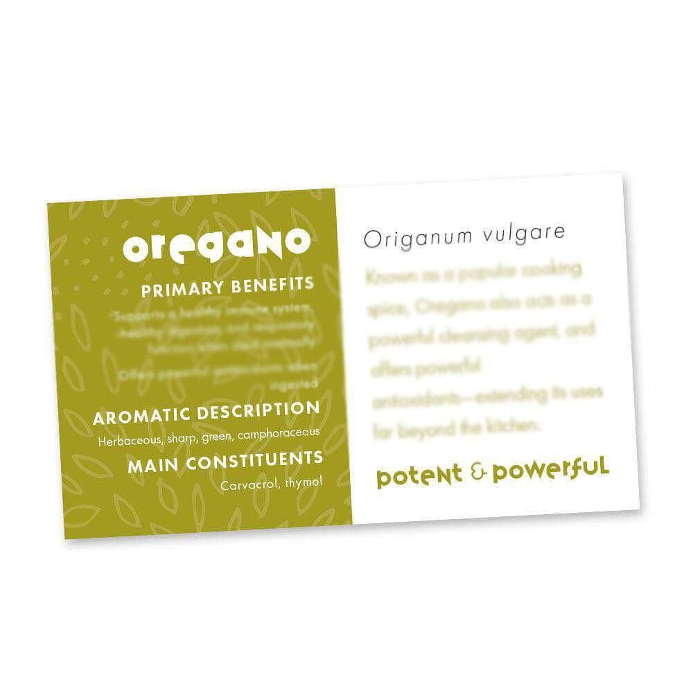 Oregano Essential Oil Cards (Pack of 10) Media Your Oil Tools 