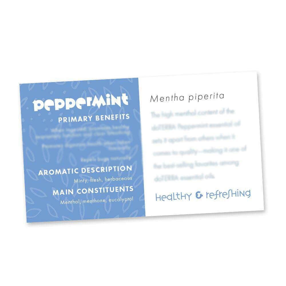 Peppermint Essential Oil Cards (Pack of 10) Media Your Oil Tools 